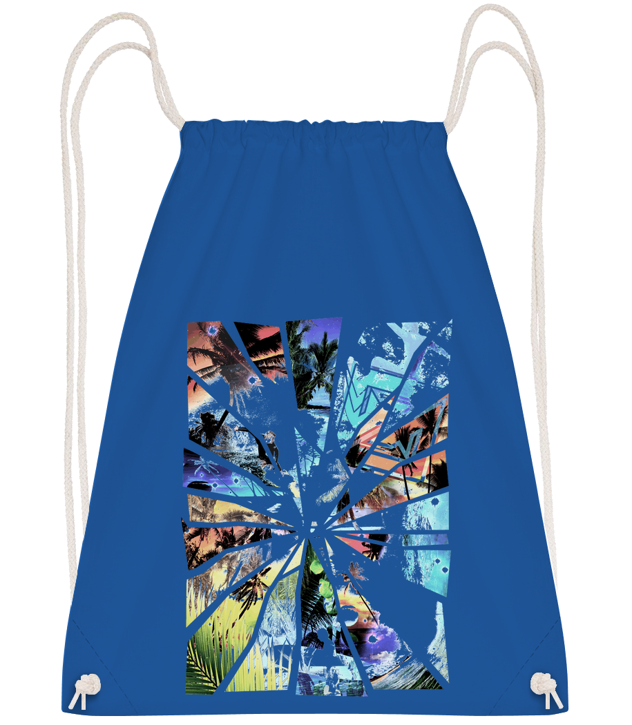 Éclat De Verre Image Vacances - Sac à dos Drawstring - Bleu royal - Vorn