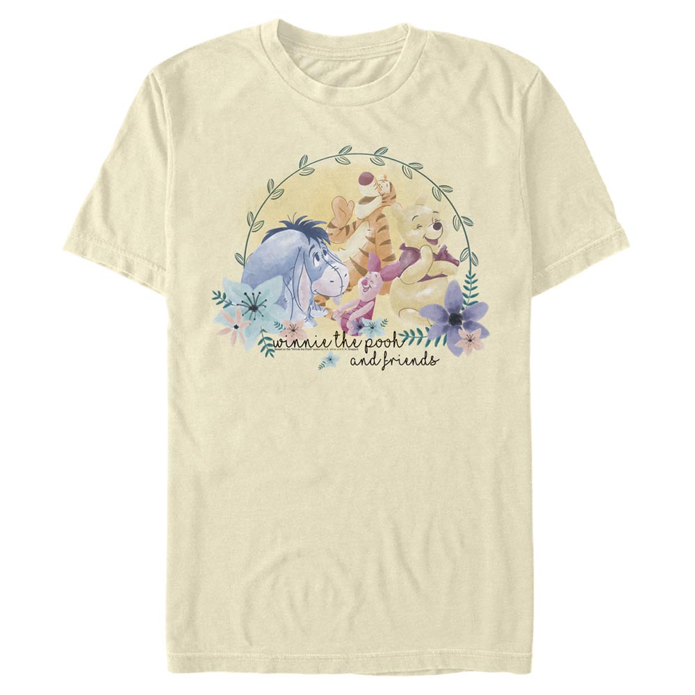 Disney - Winnie l'ourson - Skupina Winnie and Friends - Homme T-shirt - Crème - Devant