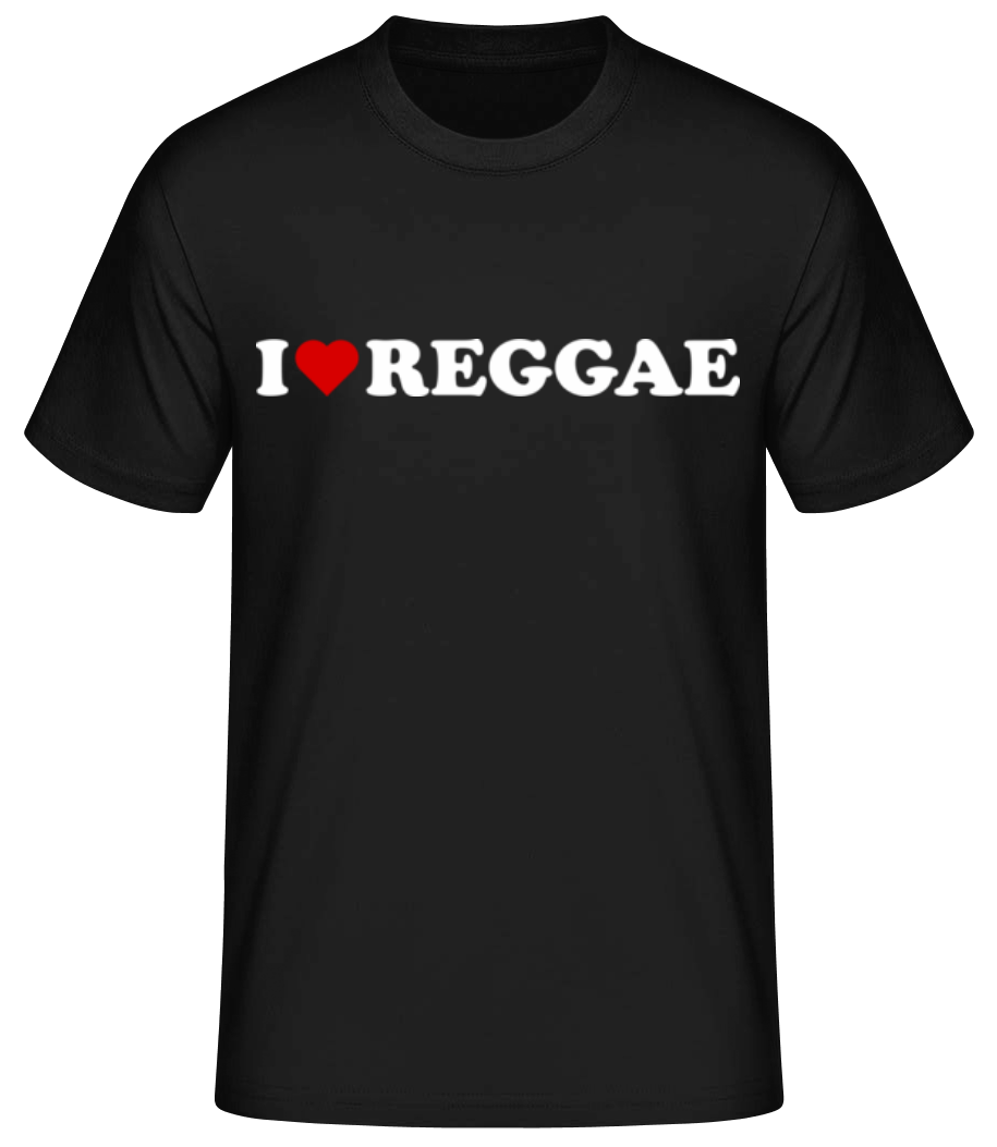 Aperçu: I Love Reggae - T-shirt standard Homme - Noir - Devant