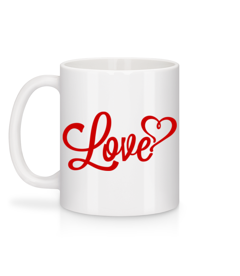 Aperçu: Love Sign Red - Mug en céramique blanc - Blanc - Derrière