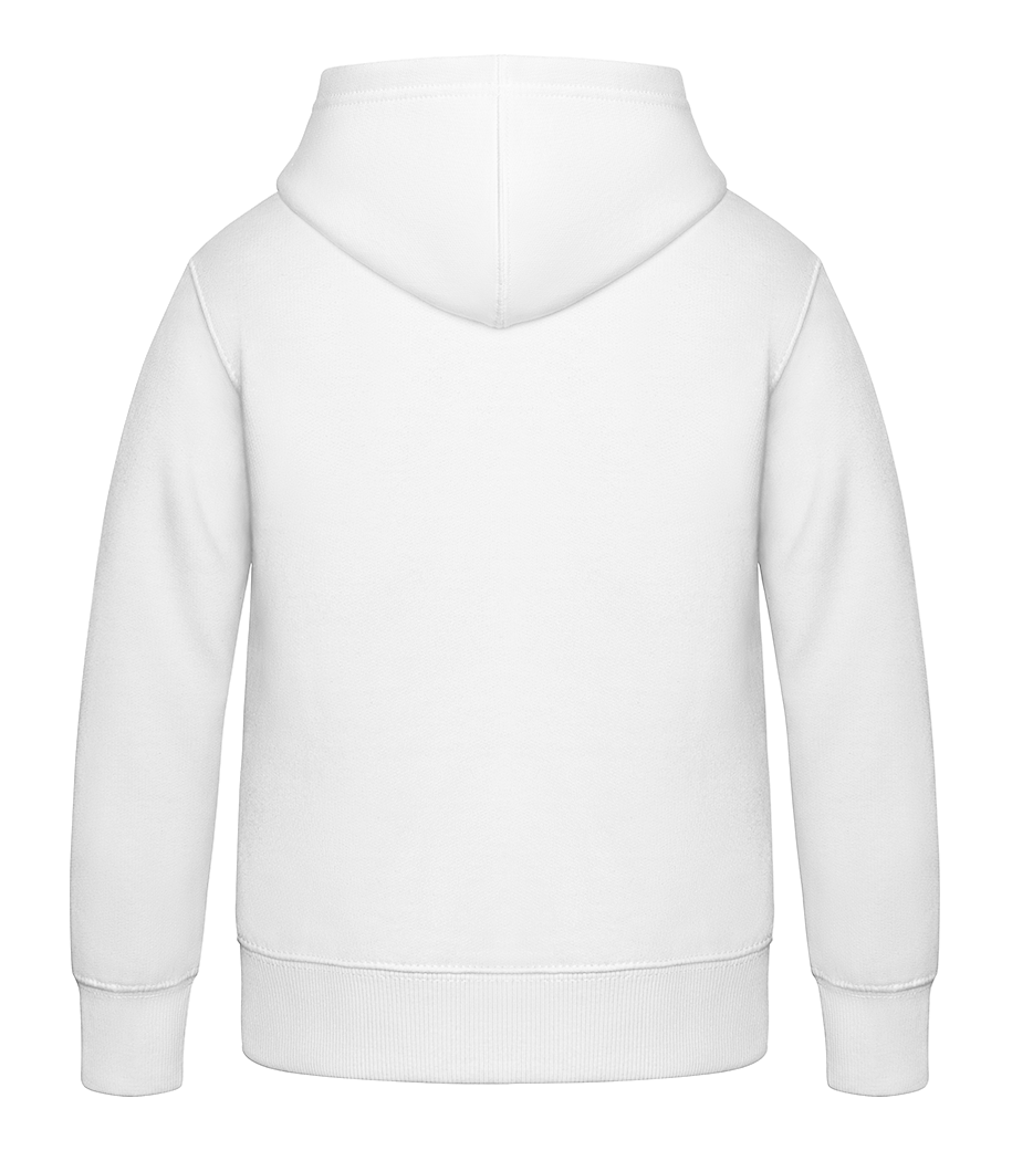 Aperçu: Echarpe D'Oiseau D'Hiver - Sweat à capuche Enfant - Blanc - Derrière