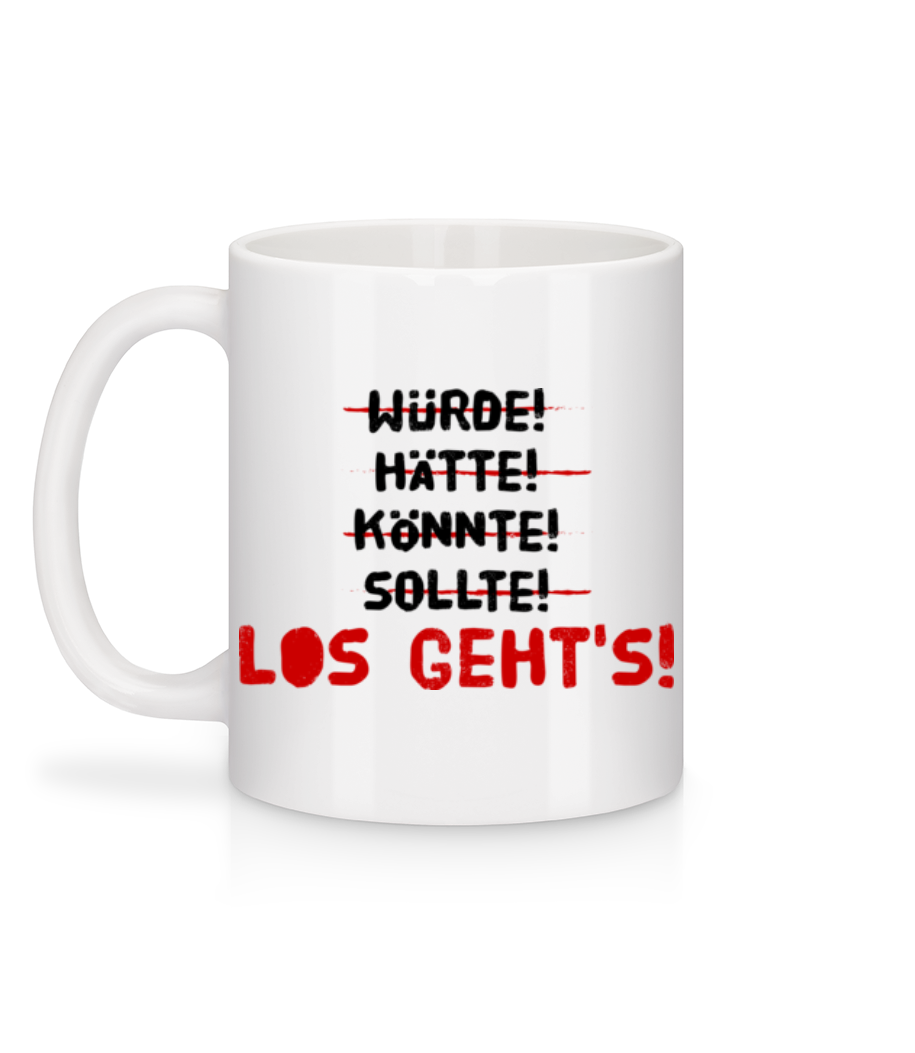 Los Geht's! - Tasse - Weiß - Hinten