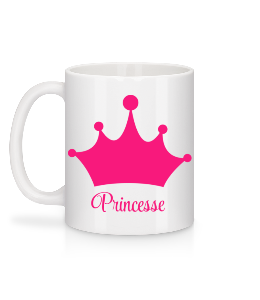 Aperçu: Princesse Couronne - Mug en céramique blanc - Blanc - Derrière