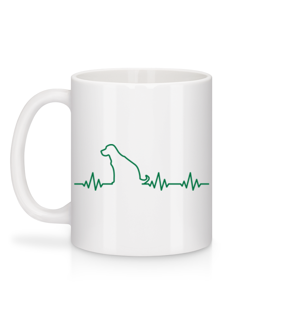 Pulsation Chien - Mug en céramique blanc - Blanc - Derrière