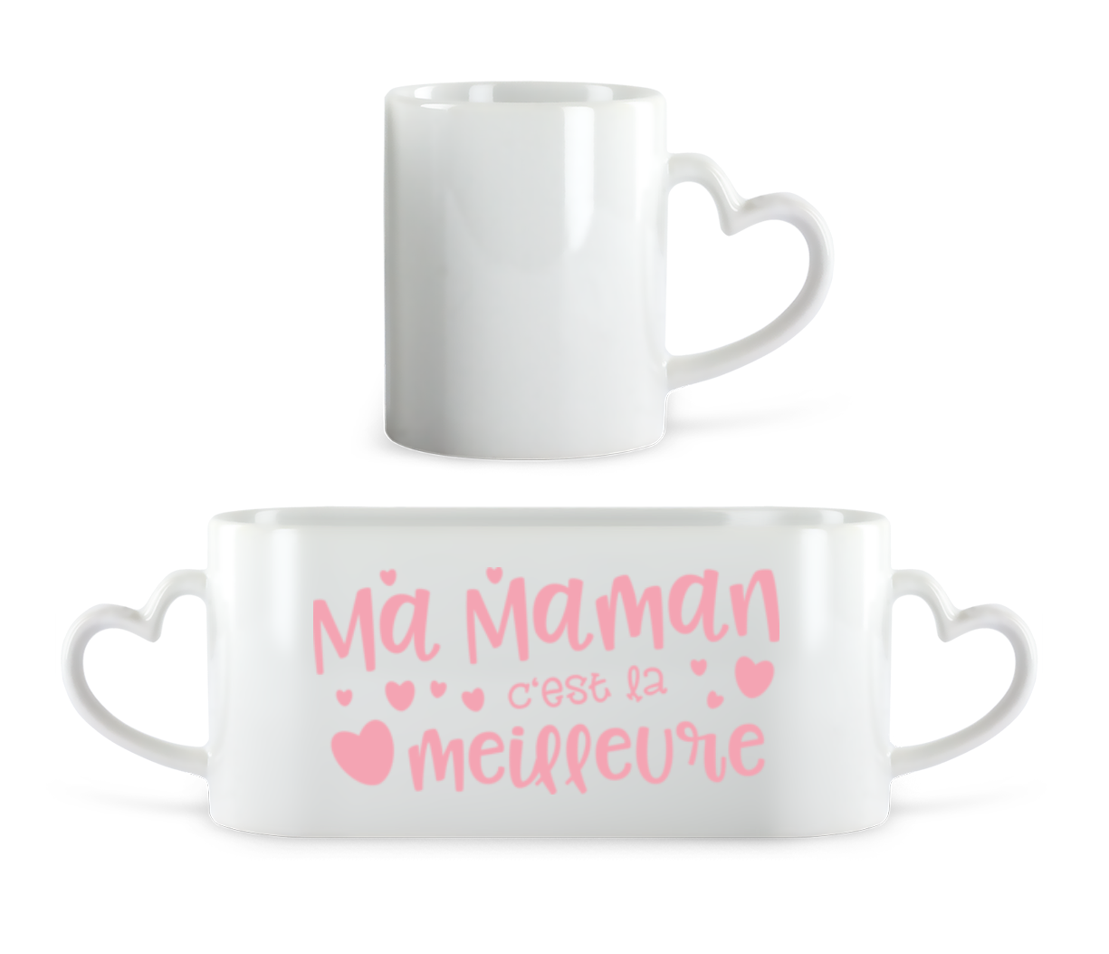 Aperçu: Ma Maman Est La Meilleure - Tasse en forme de coeur - Blanc - Devant