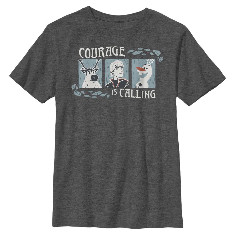 Disney - La Reine des neiges - Photo de groupe Courage Woodcut - Enfant T-shirt