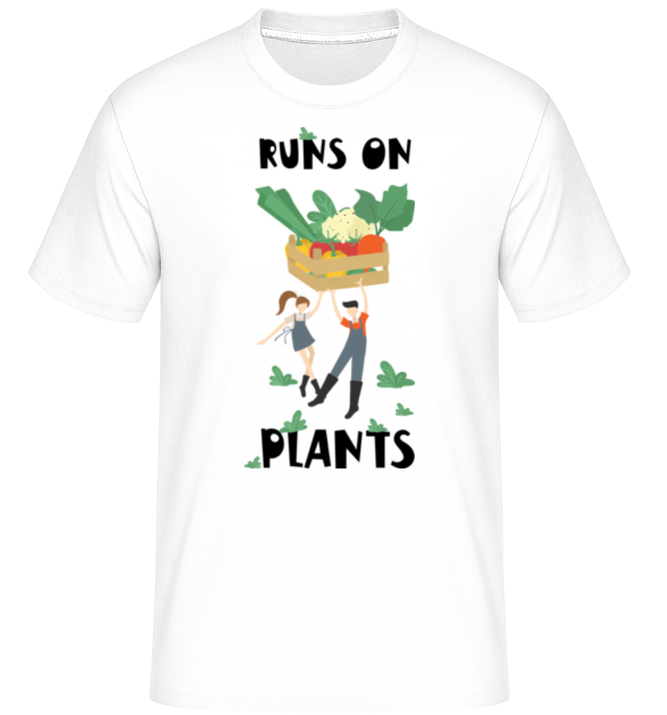 Aperçu: Runs On Plants -  T-Shirt Shirtinator homme - Blanc - Devant