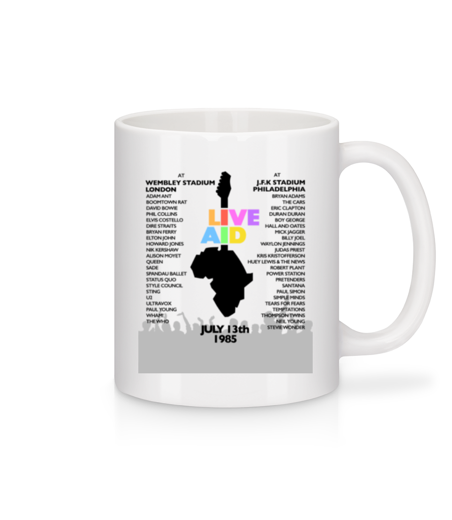 Live Aid Lineup · Mug en céramique blanc