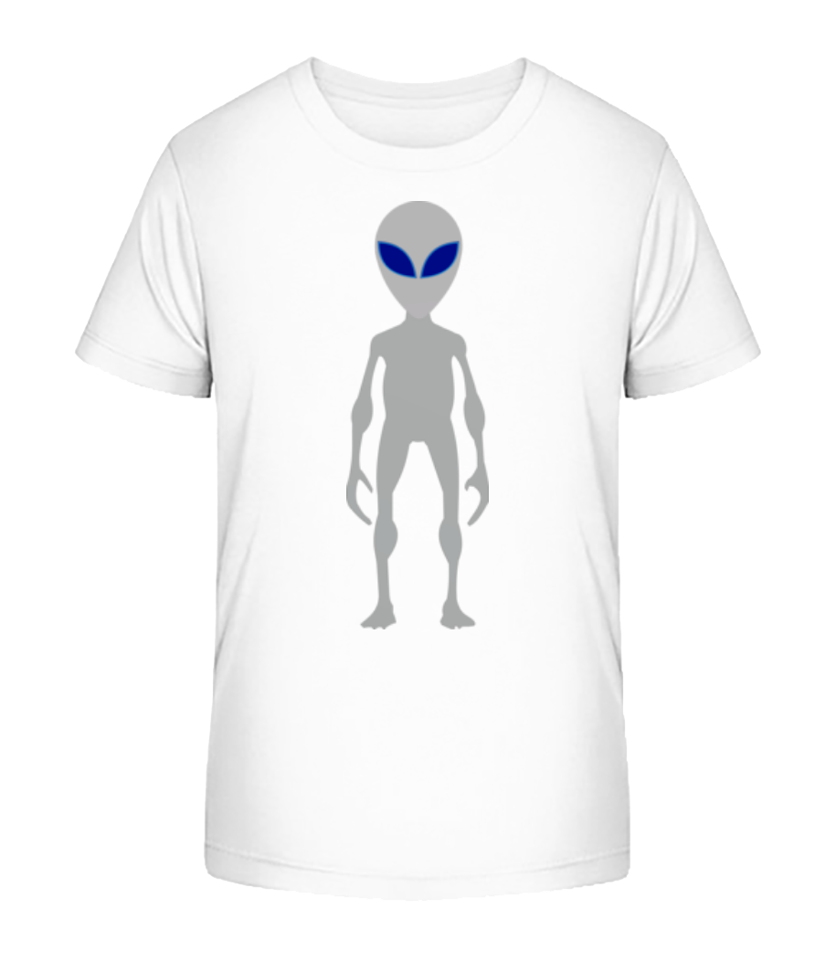 Yeux Bleus Alien - T-shirt bio Enfant Stanley Stella 2.0 - Blanc - Devant