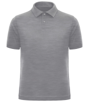 Männer Poloshirt Slim Fit - Grau meliert - Vorne