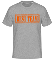 Best Team Sign - T-Shirt Shirtinator homme - Gris chiné - Devant