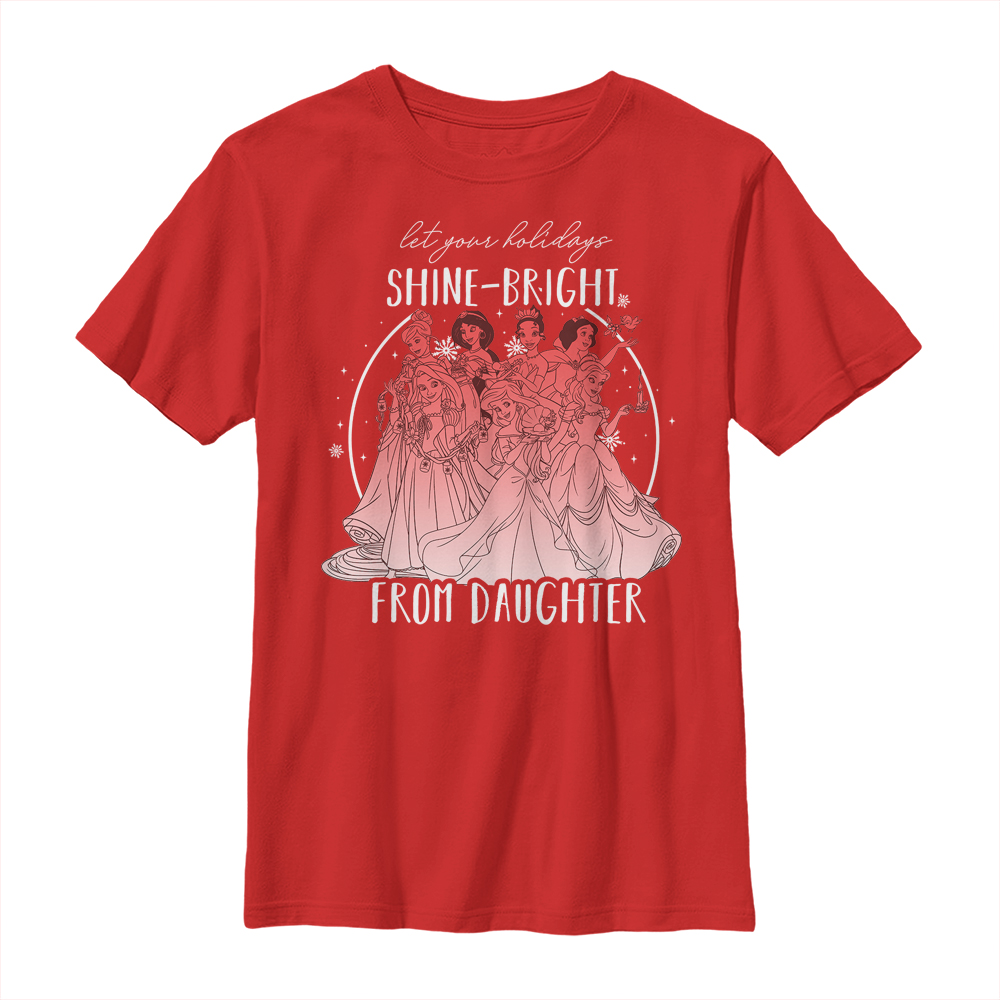 Disney - Princesses Disney - Photo de groupe Shine Bright Daughter - Christmas - Enfant T-shirt