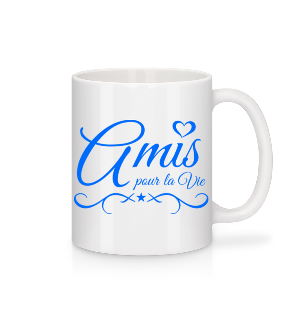Amis Pour La Vie · Mug en céramique blanc