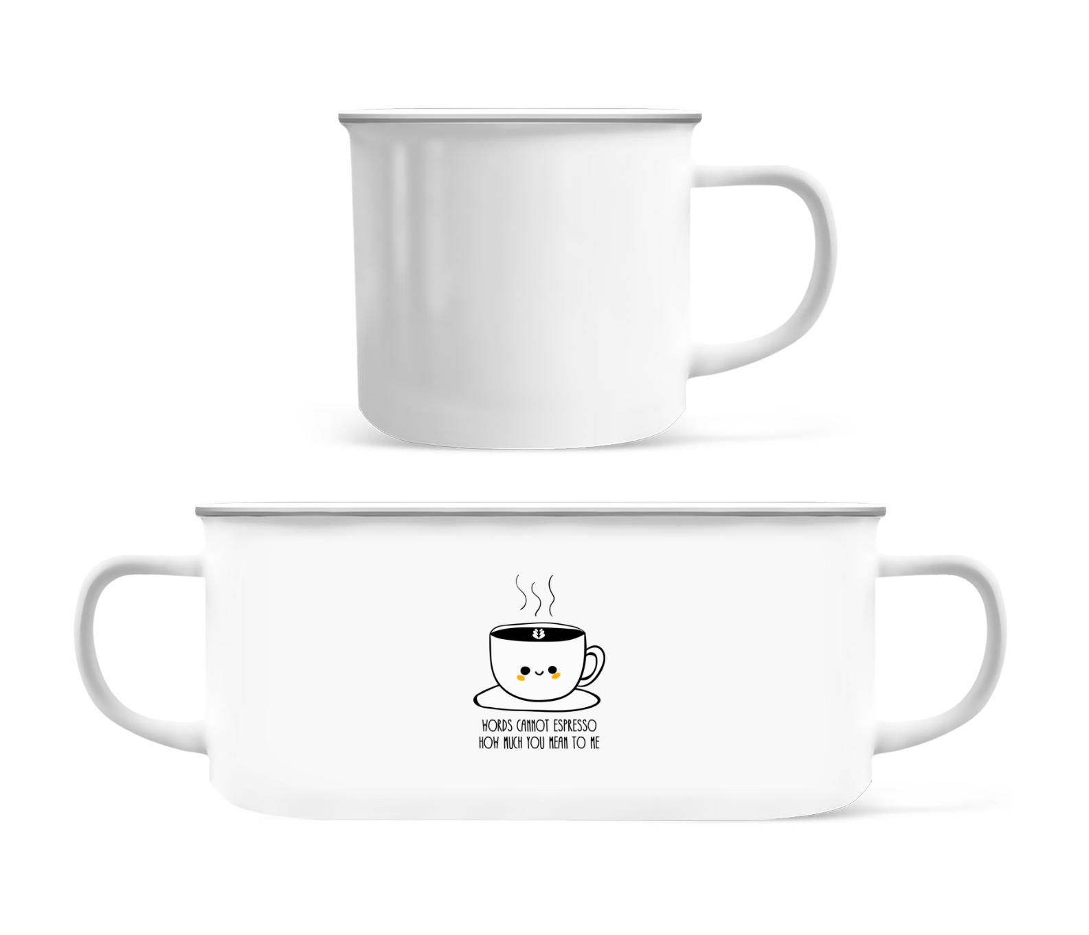 Words Cannot Espresso · Tasse Émaillée