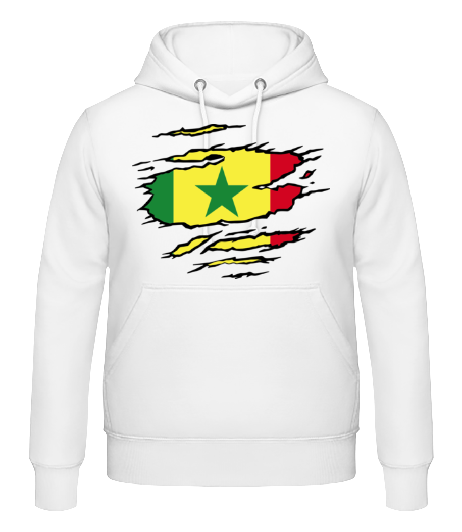 Drapeau déchiré Sénégal · Sweat à capuche Homme