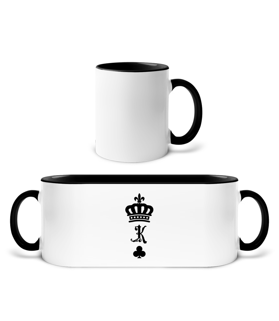 Roi Couronne · Mug bicolore en céramique - intérieur de couleur