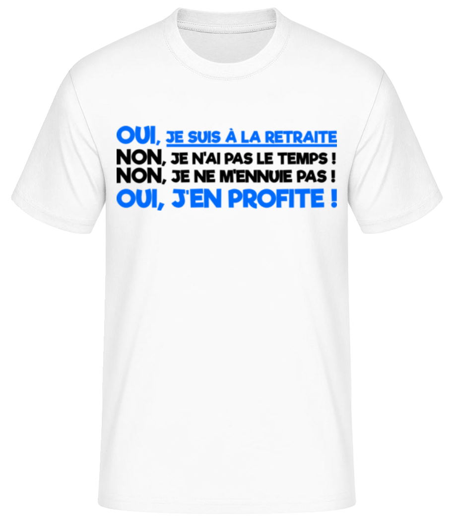 Aperçu: Oui, Je Suis À La Retraite! - T-shirt standard Homme - Blanc - Devant