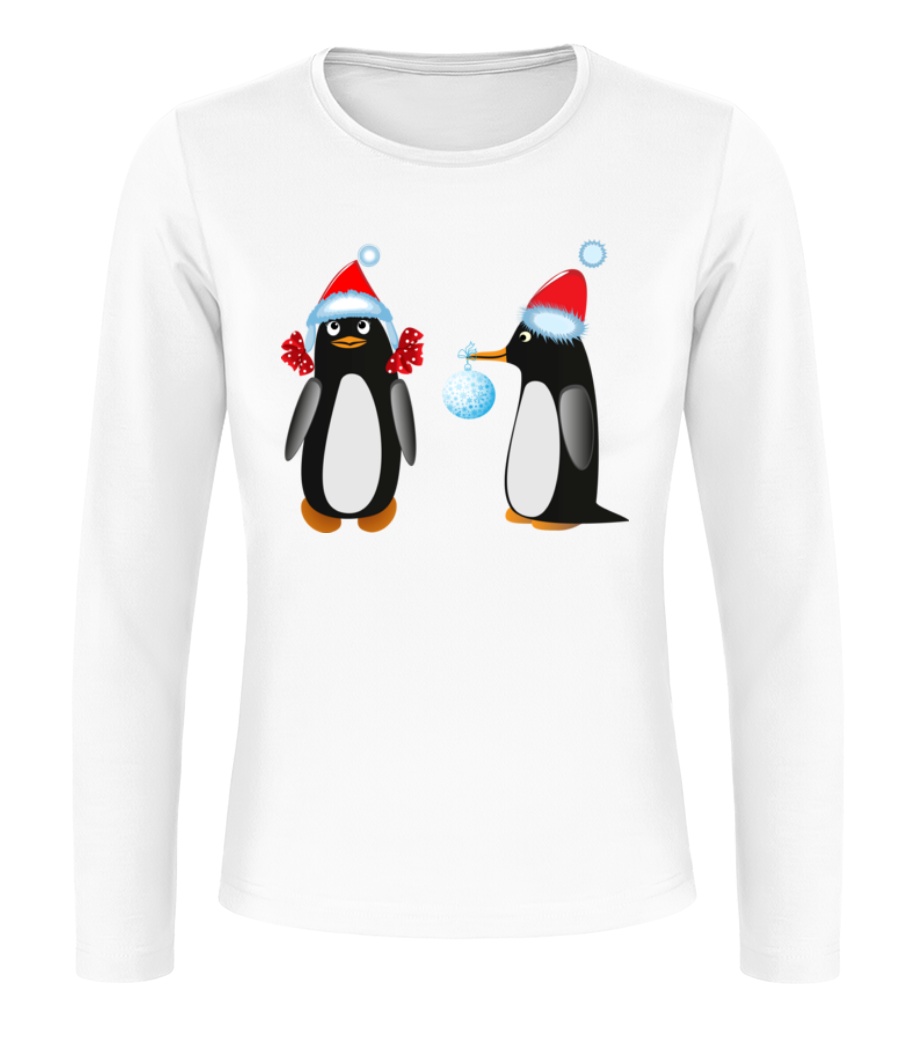 Pingouin À Noël 3 · T-shirt à manches longues standard Femme
