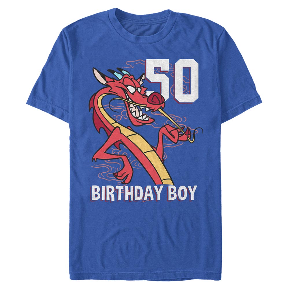 Aperçu: Disney - Mulan - Mushu Fifty - Homme T-shirt - Bleu royal - Devant