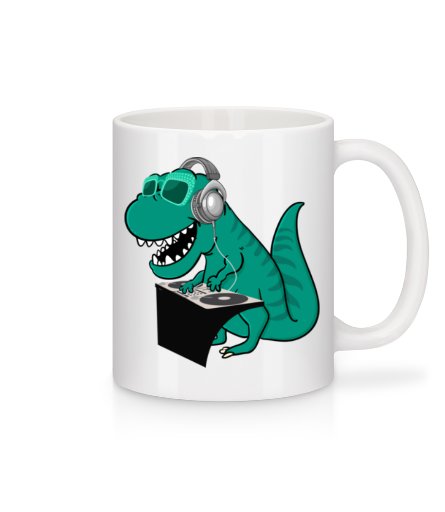 T-Rex DJ · Mug en céramique blanc