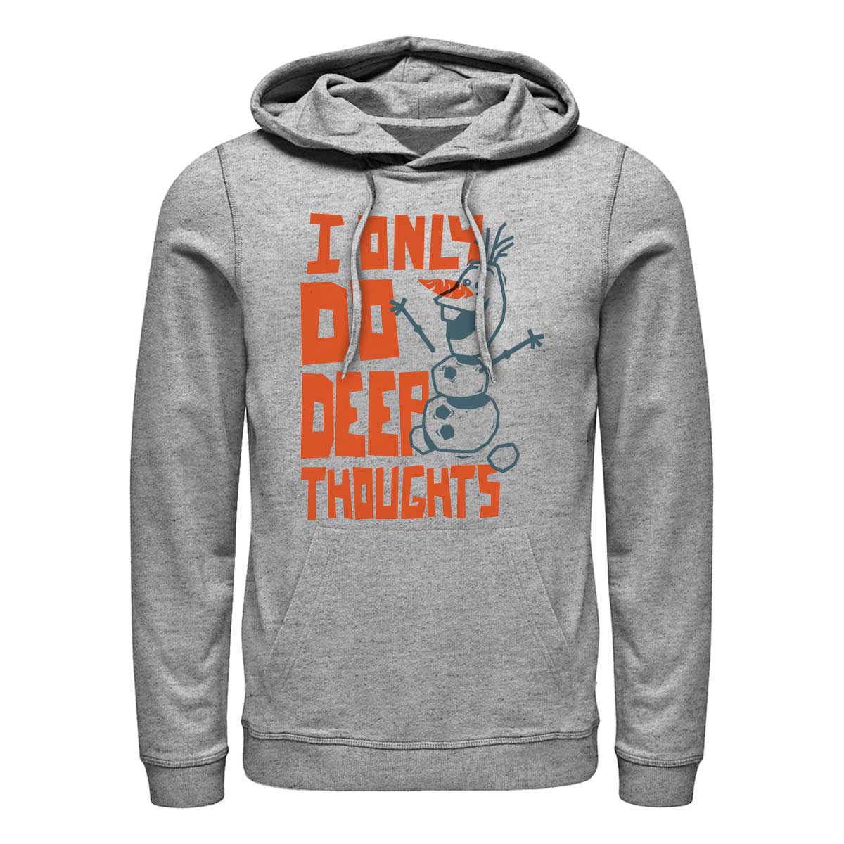 Aperçu: Disney - La Reine des neiges - Olaf Deep Thoughts - Unisex Sweat à capuche - Gris chiné - Devant