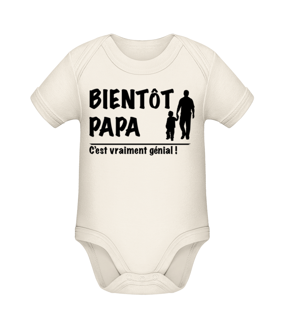 Bientôt Papa · Body manches courtes bio