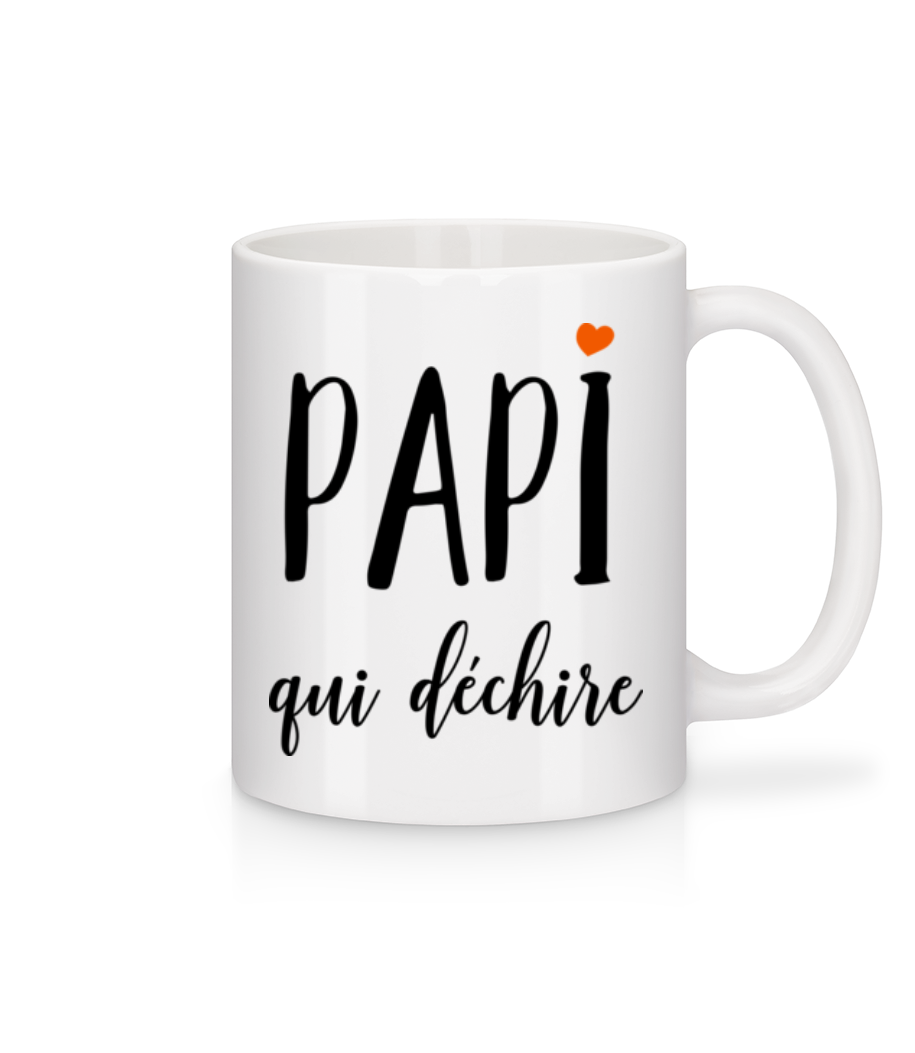 Papi Qui Déchire · Mug en céramique blanc