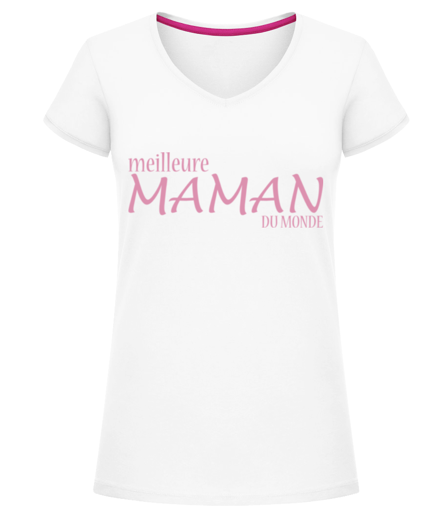 Meilleure Maman Du Monde · T-shirt col en V Femme