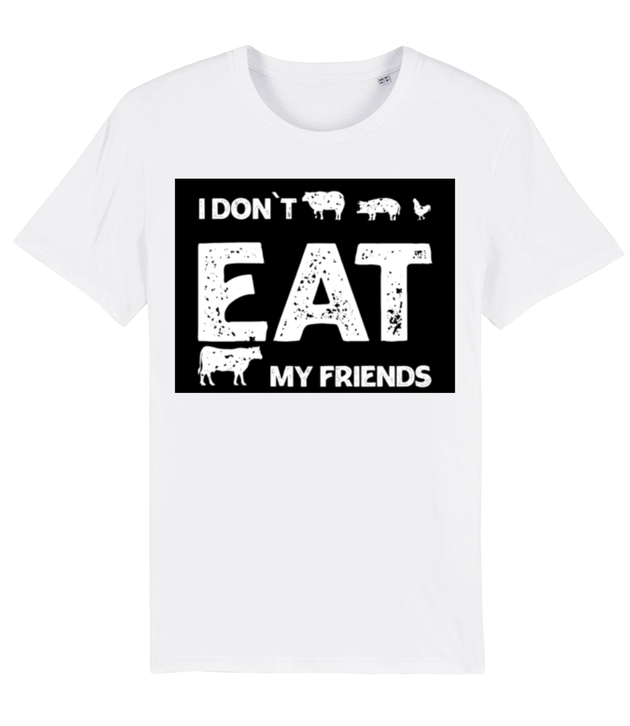 Aperçu: I Dont Eat My Friends - T-shirt bio Homme Stanley Stella 2.0 - Blanc - Devant