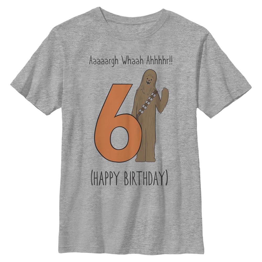 Aperçu: Star Wars - Chewbacca Whaah Birthday - Birthday - Enfant T-shirt - Gris chiné - Devant
