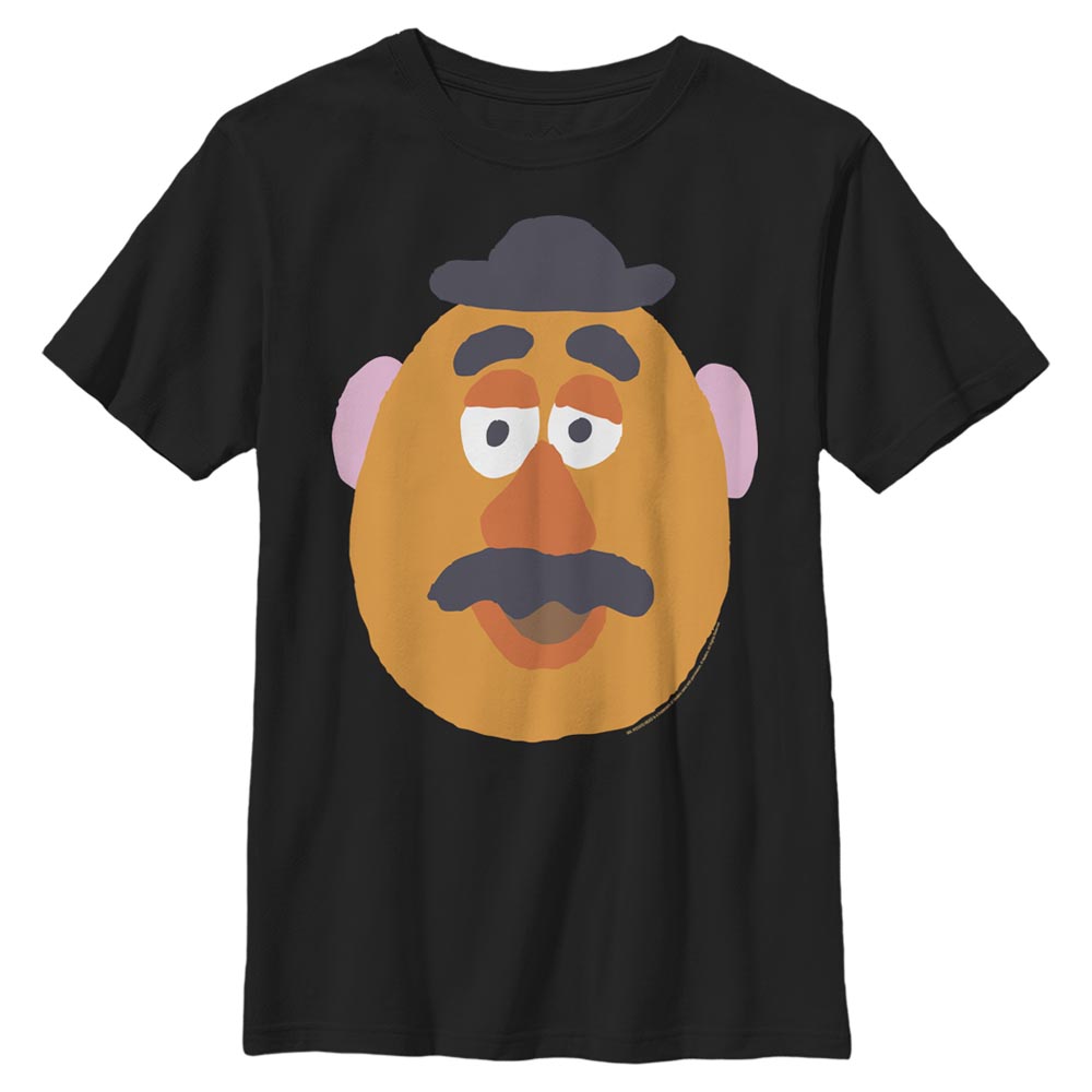 Aperçu: Pixar - Toy Story - Mr. Potato Head Mr. Potato Big Face - Enfant T-shirt - Noir - Devant