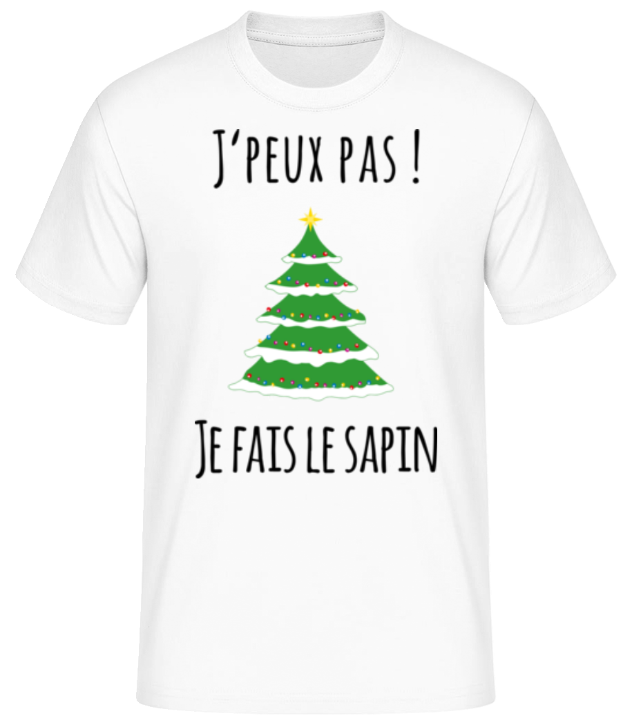 Je Fais Le Sapin - T-shirt standard Homme - Blanc - Devant