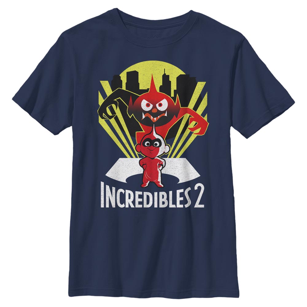 Pixar - Les Indestructibles - Jack-Jack Jack Jack Demon - Enfant T-shirt - Bleu marine - Devant