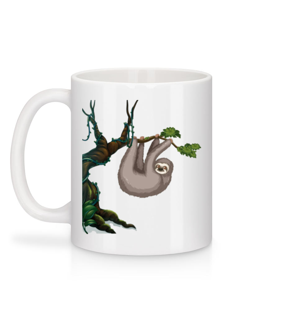 Indolence Se Bloque Sur L'Arbre - Mug en céramique blanc - Blanc - Derrière