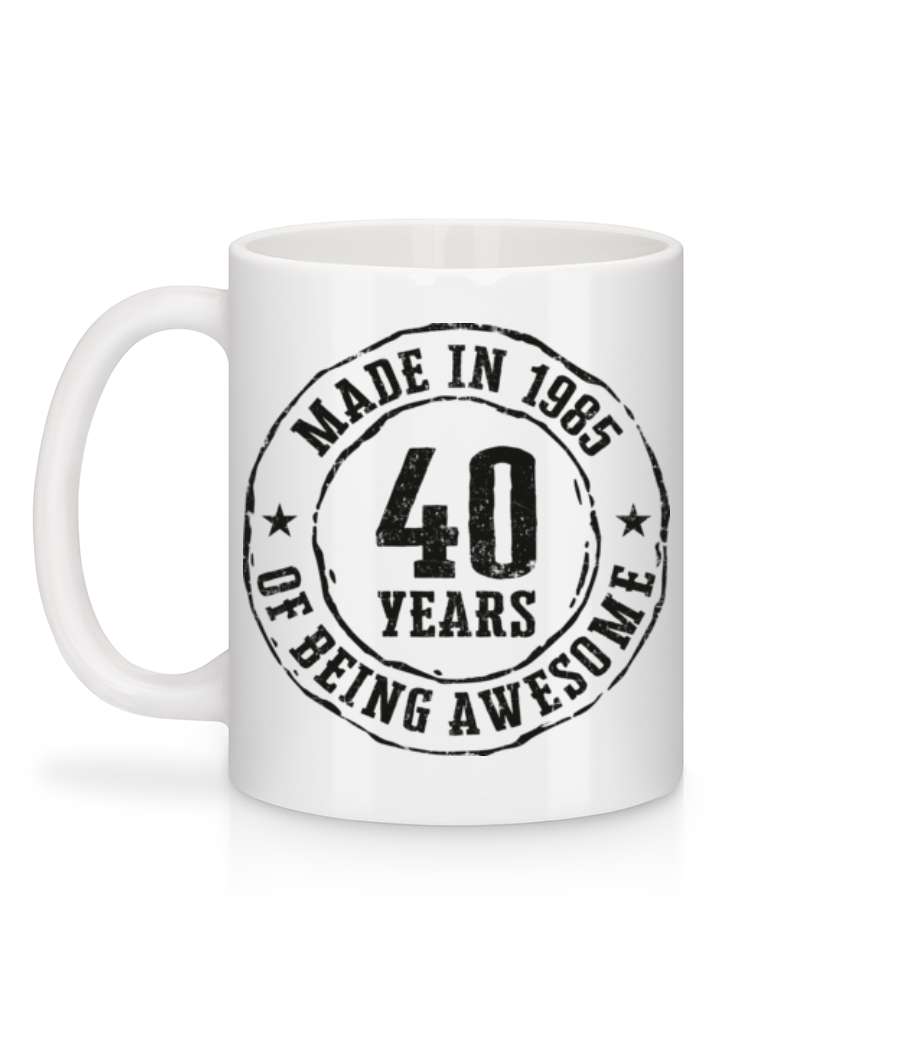Aperçu: Made In 1985 - Mug en céramique blanc - Blanc - Derrière