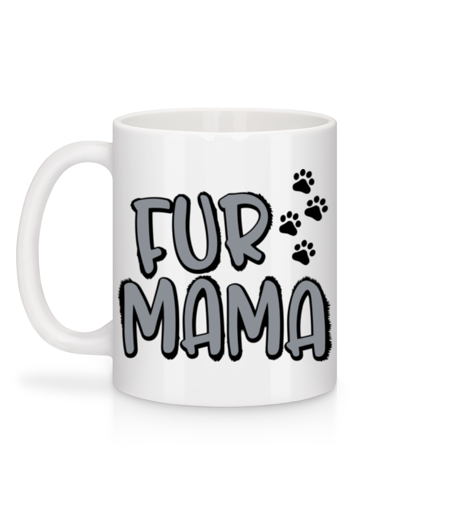 Aperçu: Fur Mama - Mug en céramique blanc - Blanc - Derrière