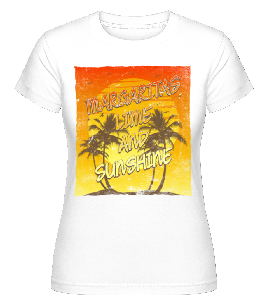 Aperçu: Margaritas And Sunshine -  T-shirt Shirtinator femme - Blanc - Devant