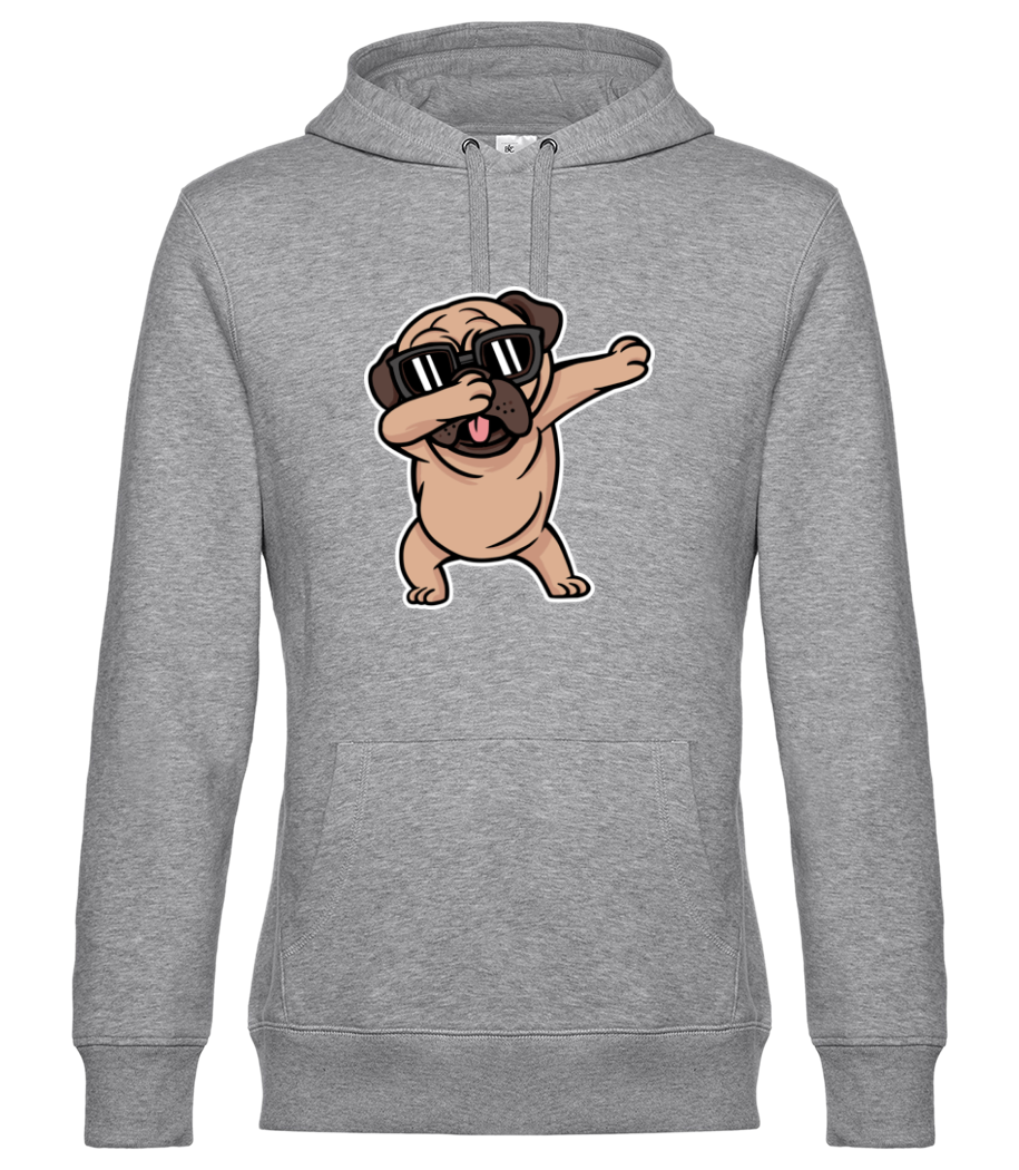 Vorschau: Pug Dabbing - Unisex Premium Hoodie - Grau meliert - Vorne