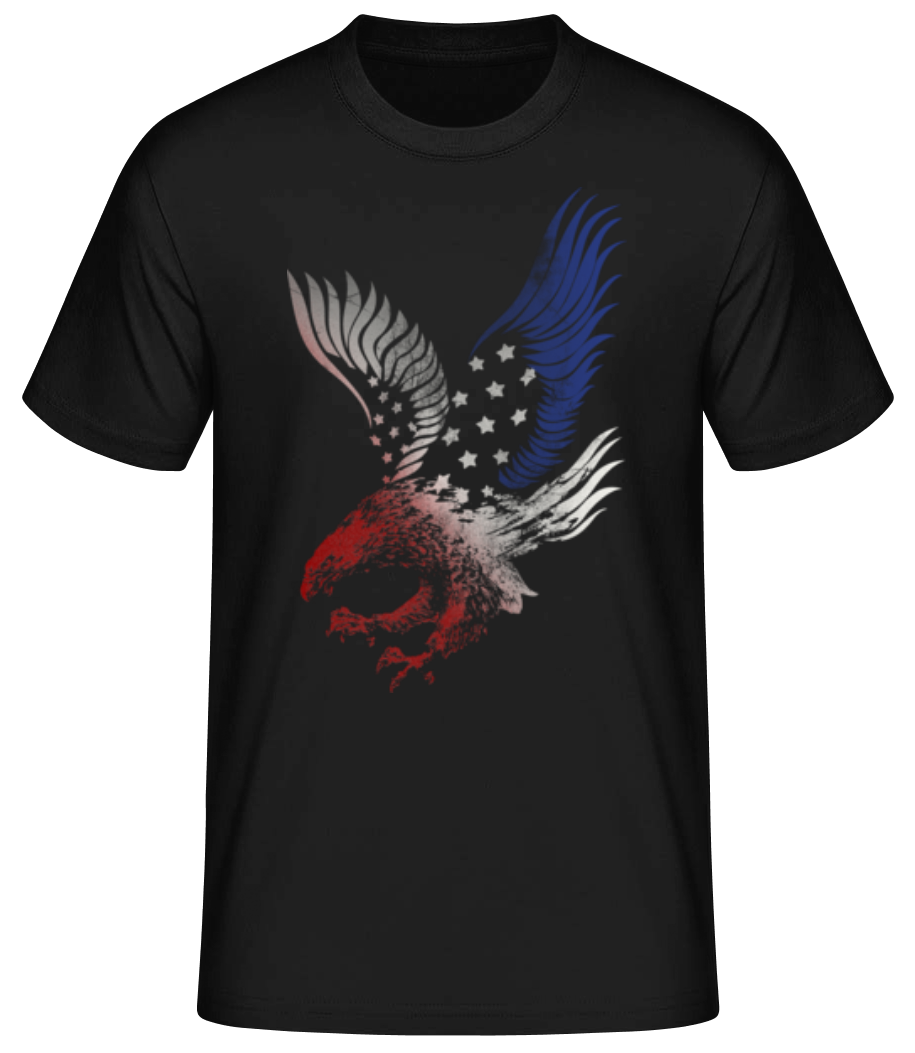 Aperçu: Aigle Américain - T-shirt standard Homme - Noir - Devant
