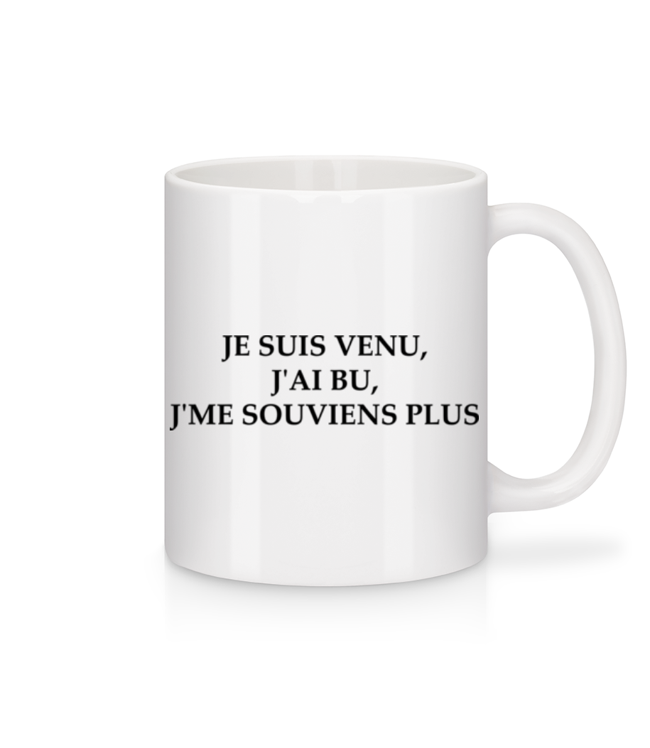 Je Suis Venu · Mug en céramique blanc
