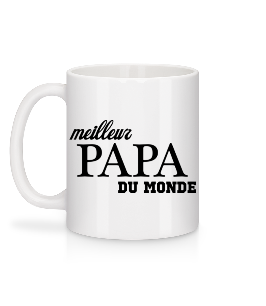 Aperçu: Meilleur Papa Du Monde - Mug en céramique blanc - Blanc - Derrière
