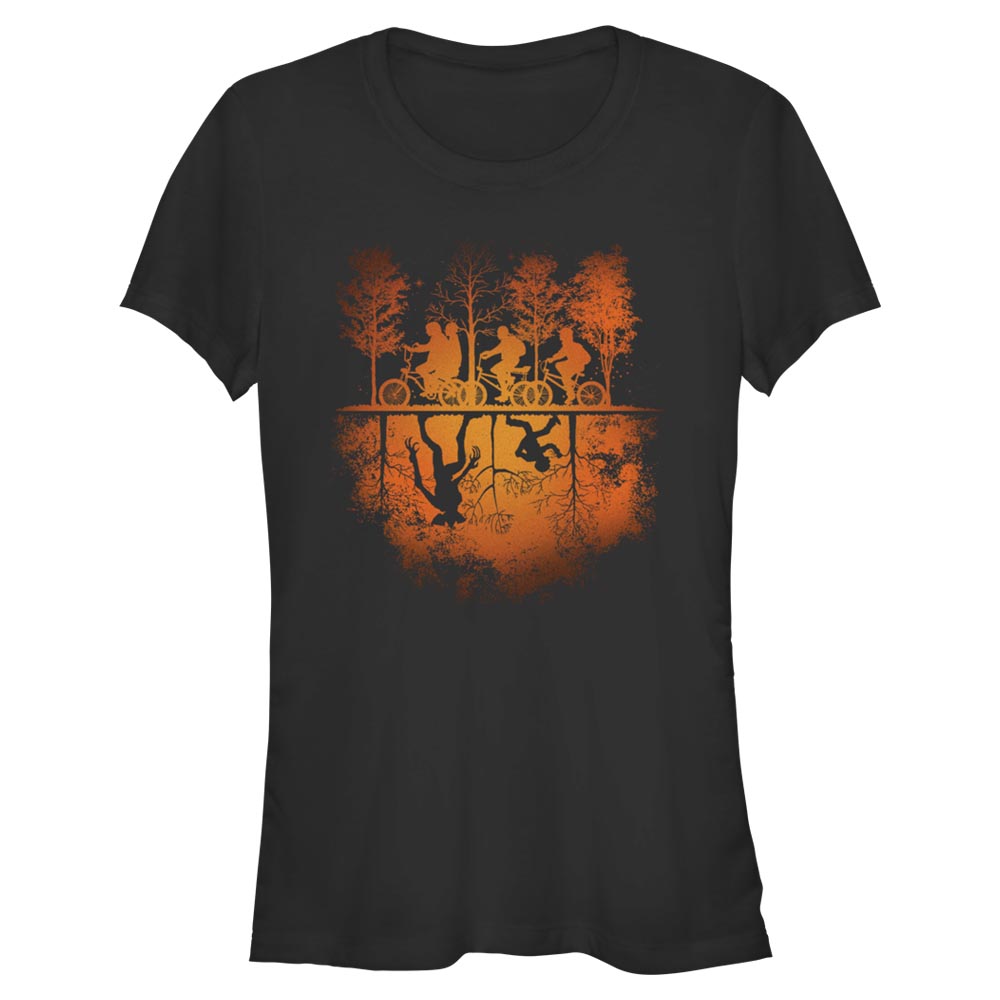 Netflix - Stranger Things - Photo de groupe Upside Down Pumpkin - Halloween - Femme T-shirt