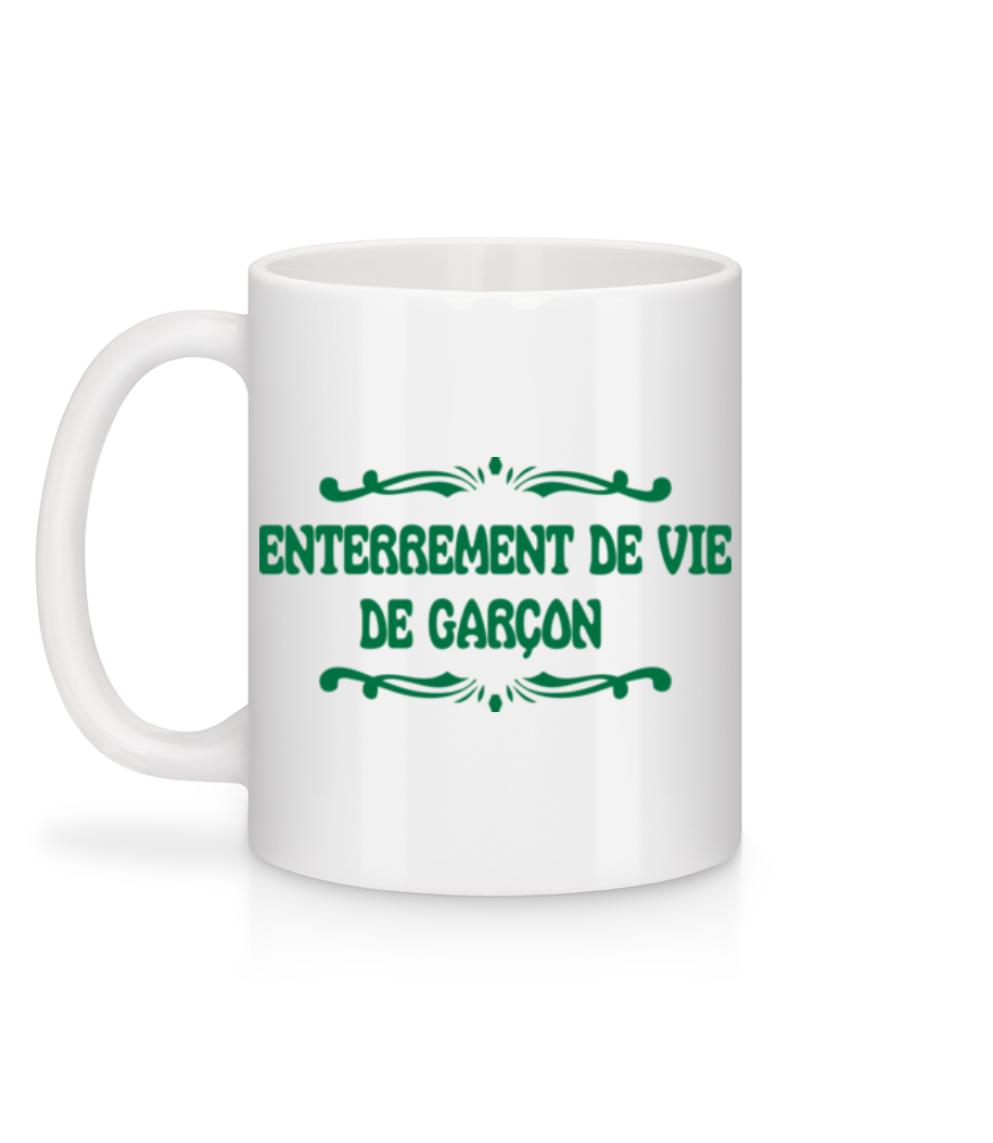 Enterrement De Vie De Garçon - Mug en céramique blanc - Blanc - Derrière