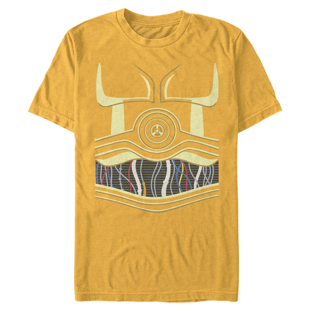 Aperçu: Star Wars - C-3PO Torso - Halloween - Homme T-shirt - Jaune doré - Devant