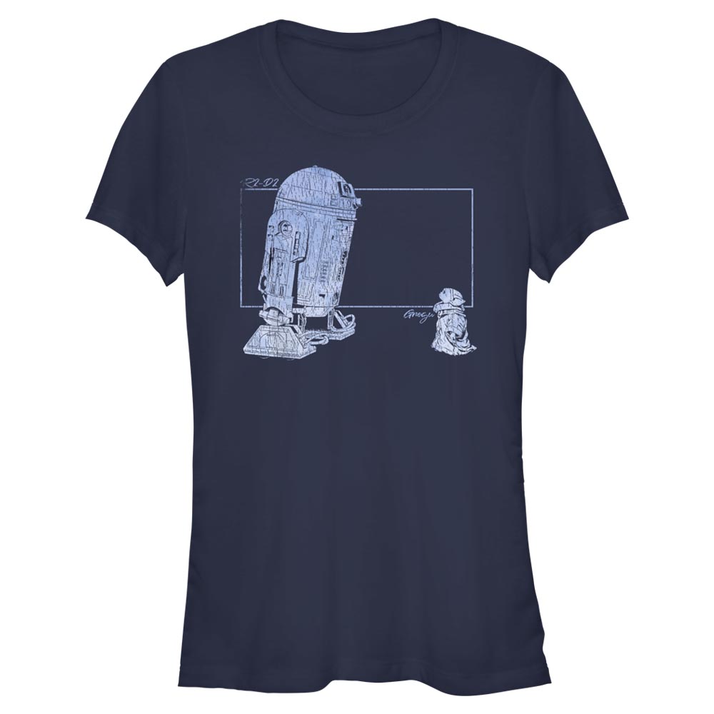 Star Wars - The Mandalorian - Grogu & R2D2 Grogu R2 Vintage - Femme T-shirt