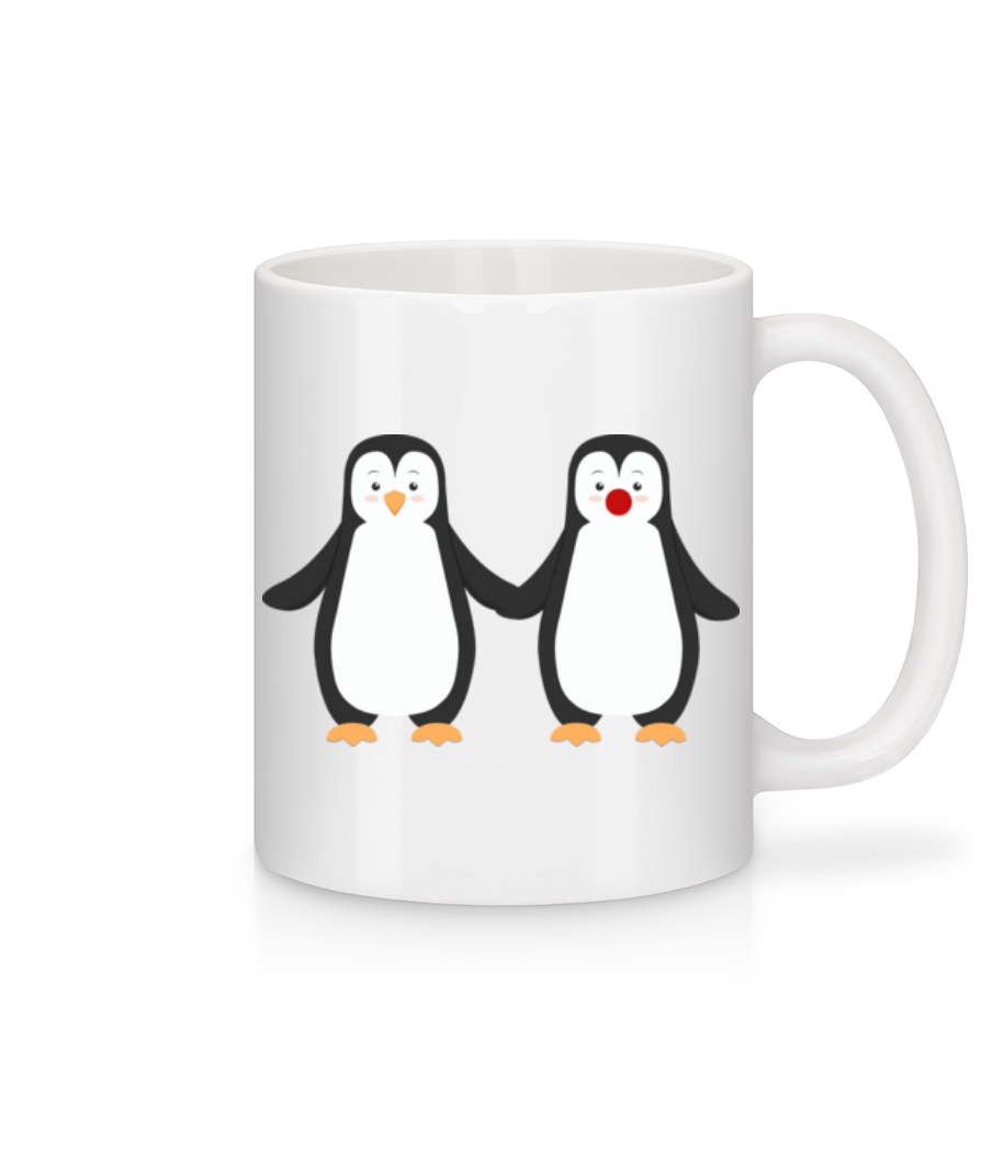 Couple Pingouin · Mug en céramique blanc