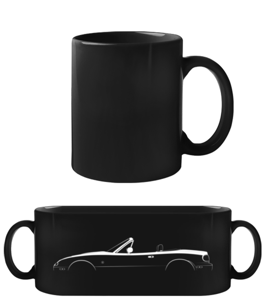 'Mazda MX-5 Miata NA' Silhouette · Tasse Noire