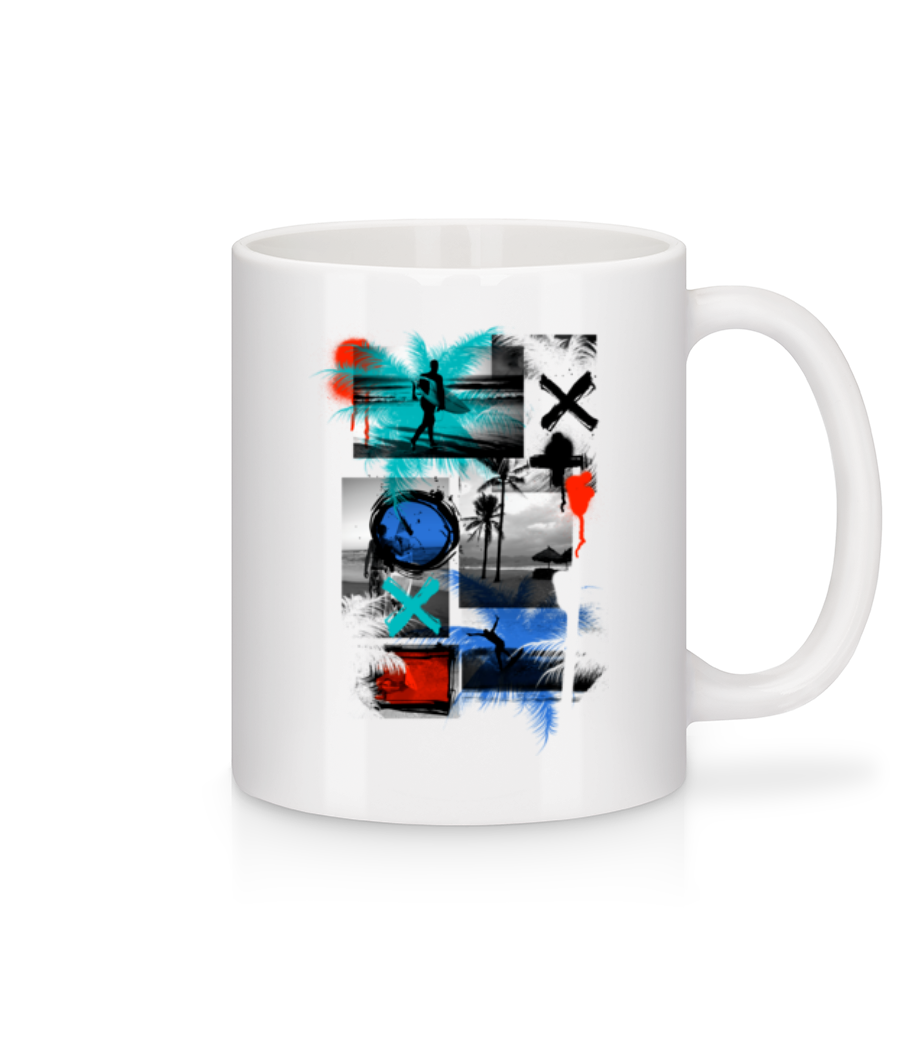 Surf Et Graffiti · Mug en céramique blanc