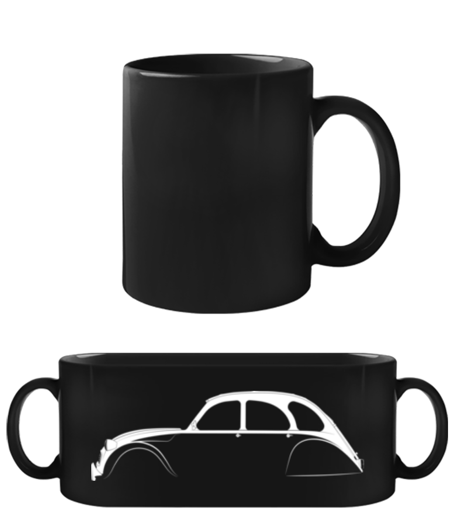 'Citroen 2CV' Silhouette · Tasse Noire