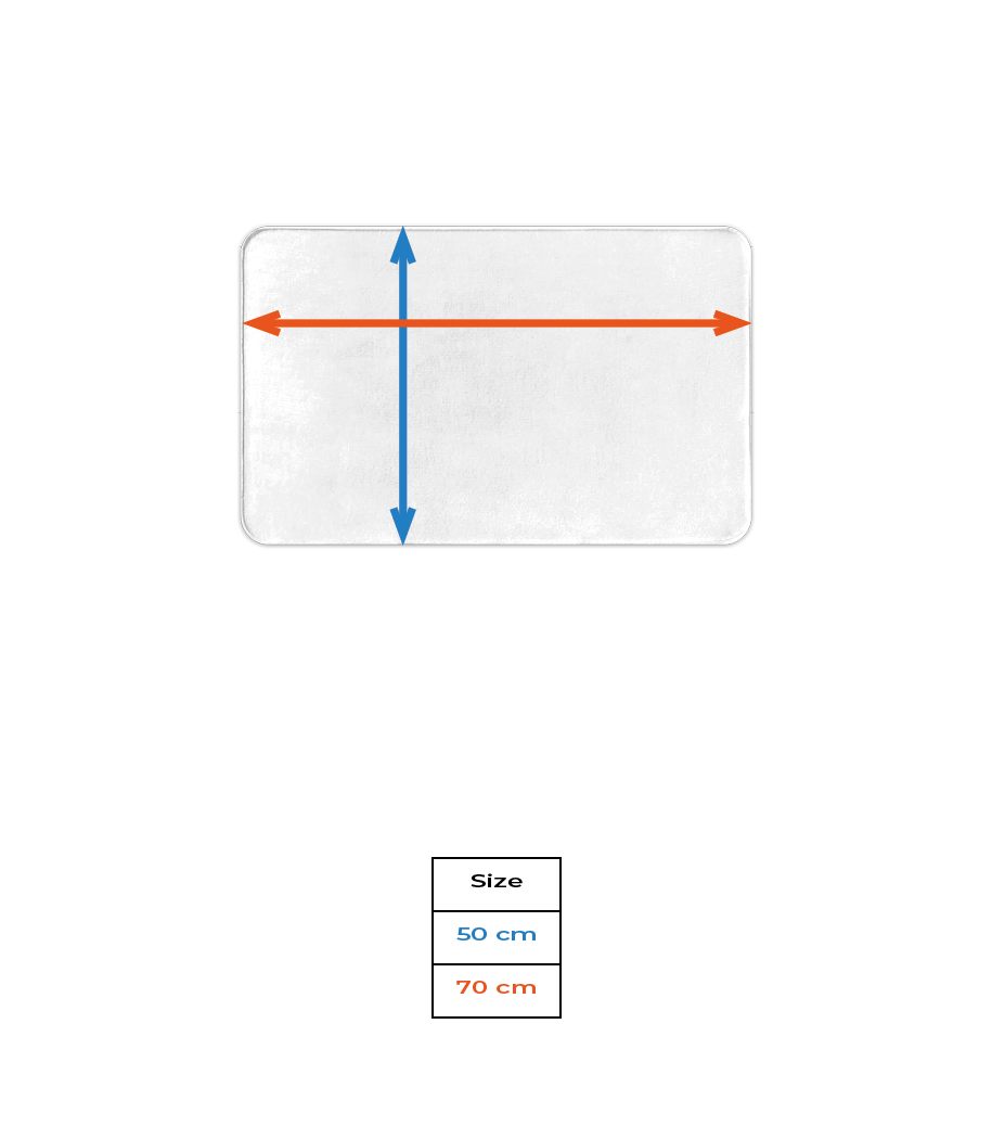 Tapis de bain - Tableau des tailles